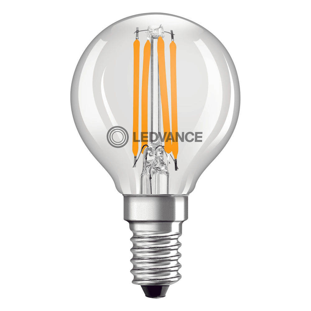 Ampoule LED classique E14 filament clair 4W 470 lumens 2700K blanc très chaud remplace 40W