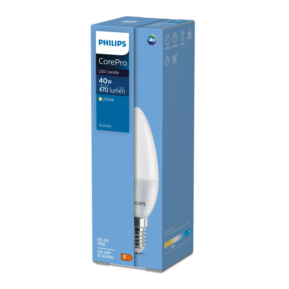Ampoule LED Philips CorePro 10.5W E27 A60 4000K Blanc froid 1521 lumens non dimmable 230V 300° finition mate