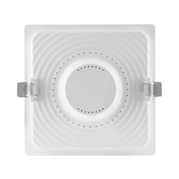 Ledvance LED Downlight Slim Carré 12W 4000K 1020 lumens Plafond Encastré Blanc IP20 155mm