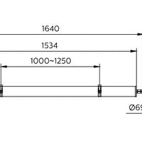 Philips WT210C lampe étanche LED 54W 4000K 7000 lumens IP69K IK06 1640mm Boîtier blanc CE RoHS