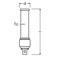 Dulux PLC LED 7W 3000K 220-230V replacement for 18W CFL