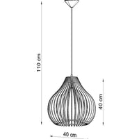Sollux Lighting Suspension LED APRILLA, douille 1xE27, 220-240V, IP20, aluminium doré mat, CE RoHS