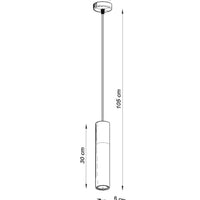 Sollux Lighting LED pendant lamp white concrete BORGIO GU10 socket