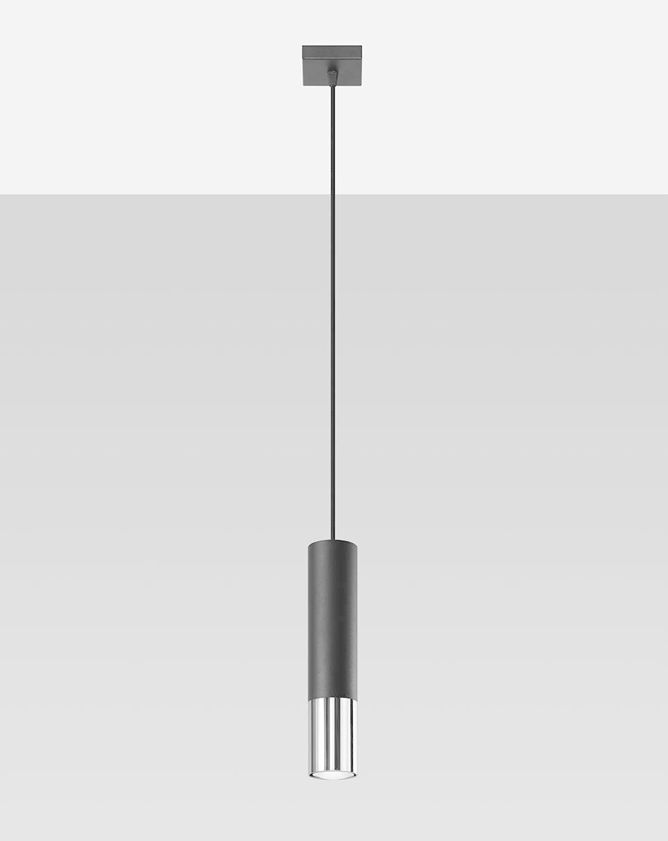 Sollux Lighting LED pendant light black chrome with GU10 socket