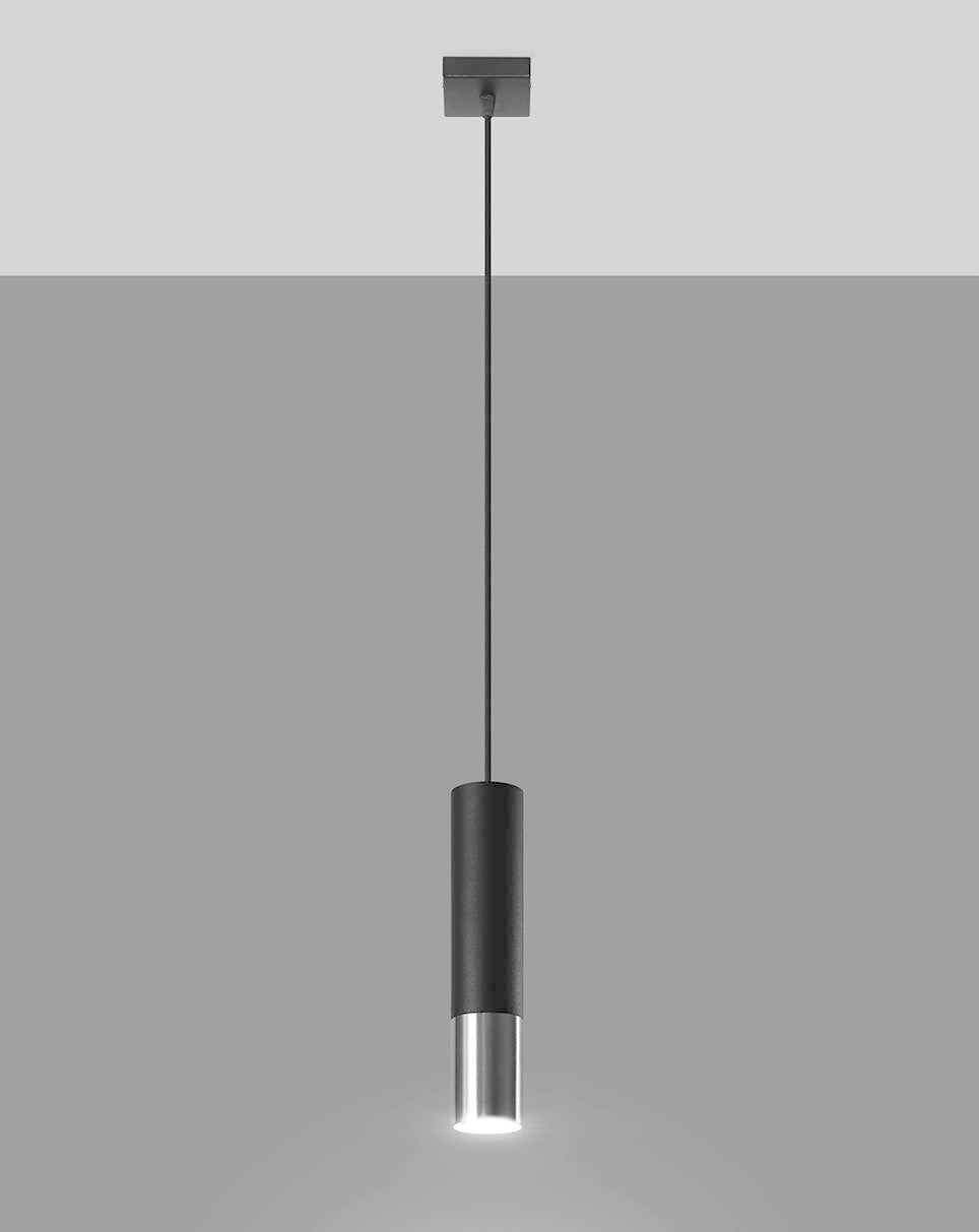 Sollux Lighting LED pendant light black chrome with GU10 socket