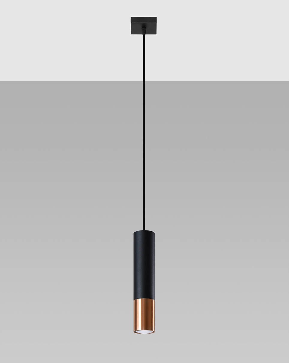 Sollux Lighting LED hanglamp zwart koper loopez with E27 fitting and 50W max wattage