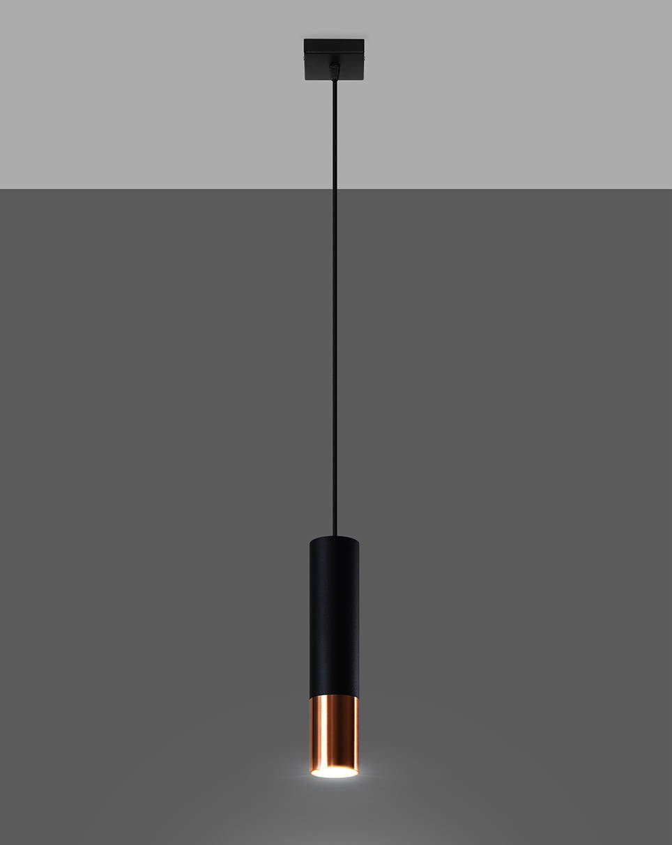 Sollux Lighting LED hanglamp zwart koper loopez with E27 fitting and 50W max wattage