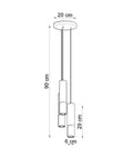 Led hanglamp zwart koper loopez 3 x gu10 fitting - sollux lighting