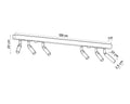 LED plafondspot zwart EYETECH with 6 x G9 sockets by Sollux Lighting