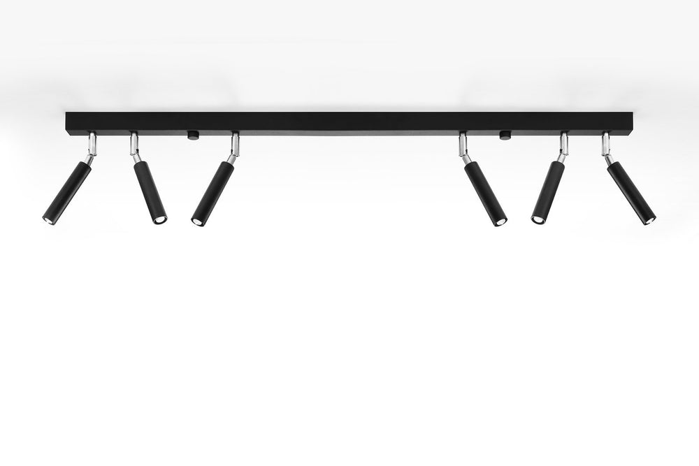 LED plafondspot zwart EYETECH with 6 x G9 sockets by Sollux Lighting
