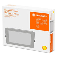 Ledvance LED Downlight Slim Carré 12W 4000K 1020 lumens Plafond Encastré Blanc IP20 155mm