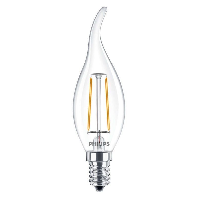 Philips CorePro LED candle E14 filament bulb, warm white 250lm – non-dimmable for cozy lighting