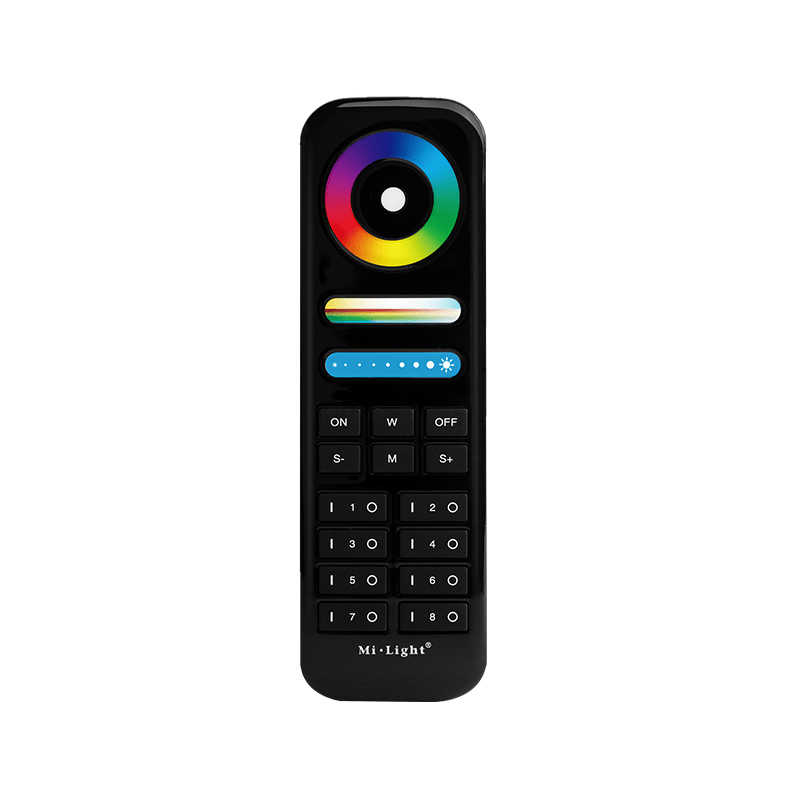 tsong télécommande rgb+cct 8 groupes noir - ip20 certifié ce rohs 220-240v ac