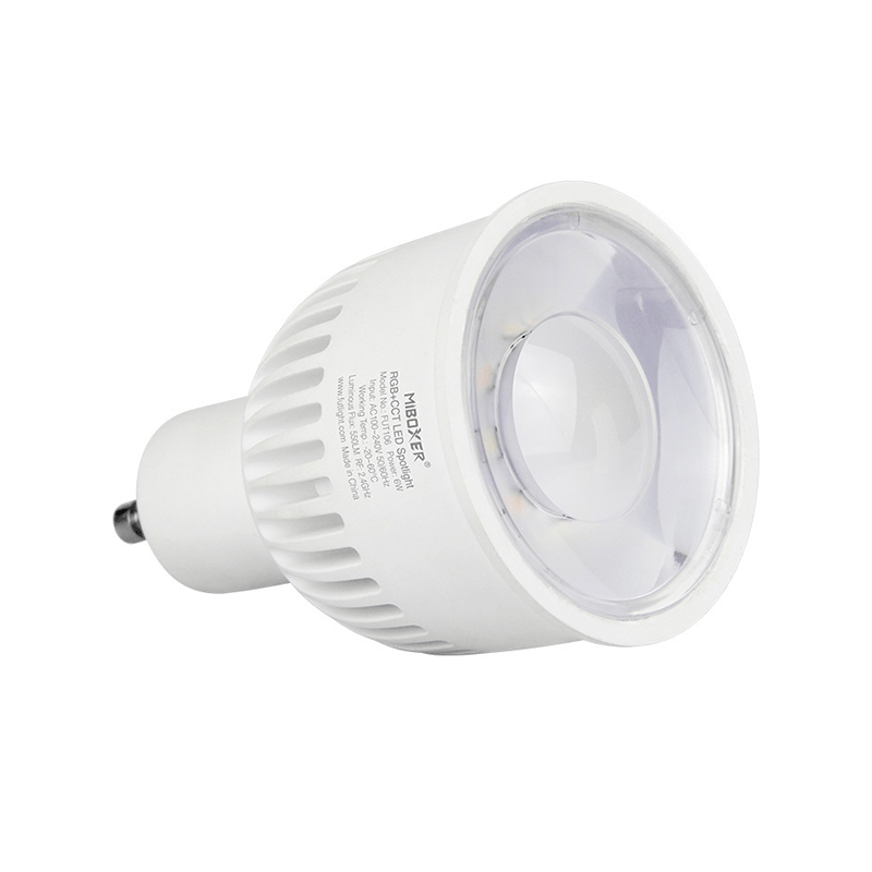Spot LED GU10 6W 550 lumens RGB+CCT MIBOXER lumière dimmable