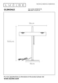 Lampe de table Lucide Glendale 2xE27 noir LED 220-240V AC