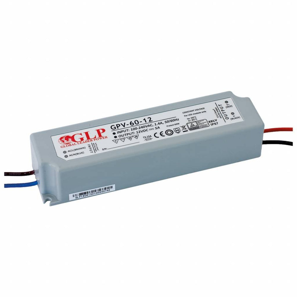 Adaptateur d'alimentation LED Glp 12v 60w 5a pour éclairage LED étanche ip67