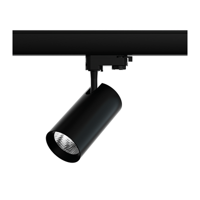 LCB Spot LED sur rail triphasé 20W 3000K Boîtier noir pour éclairage d’accentuation flexible