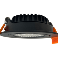 Spot encastrable LED 85mm ip65 noir 5w dim to warm pour salle de bain