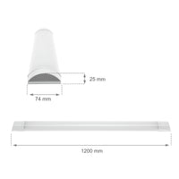 Réglette LED Spectrum 120cm 32W 3000K Blanc Chaud 4000 lumens IP20 Montage au Plafond ou Suspendu Blanc