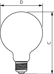 Philips LED bulb 5.9W E27 G93 Clear dimmable Warm Glow 2200K-2700K 806 lumens 90CRI 300°
