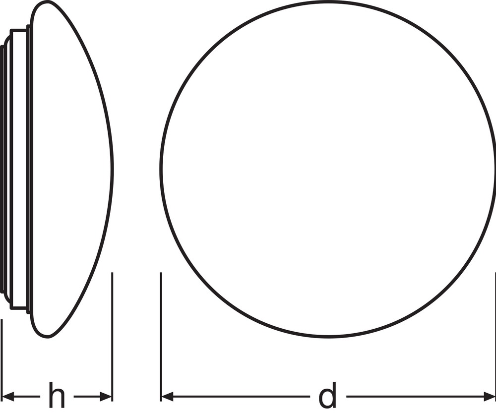 Applique LED Encastrée Circulaire 350mm Blanc 18W 1440 lumens 3000K IP44