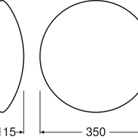 LED Bulkhead Surface Circular Ø400 White 24W 1920 lumens 3000K IP44 for indoor and outdoor lighting