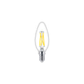Philips LED candle bulb 2.5W E14 B35 clear glass, dimmable warm glow 2200K-2700K 340 lumens CRI 90