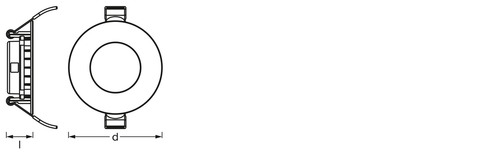 LED Downlight Slim Recessed White 4.5W 240 lumens 6500K Daylight 110° Cutout 72mm 85mm