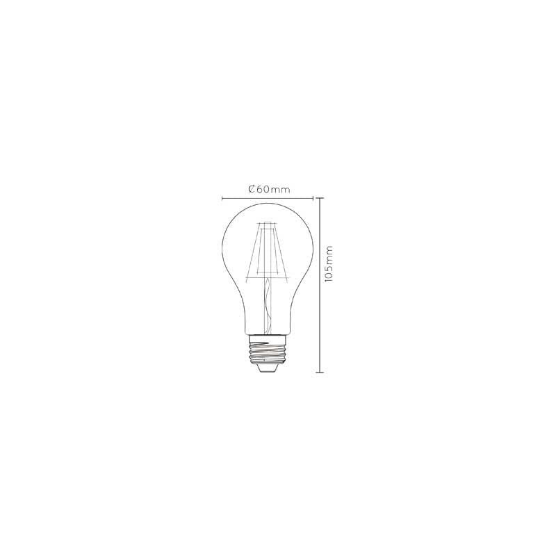 Lampe à filament LED Lucide A60 E27 remplacement 1250W 3000K faisceau 120°