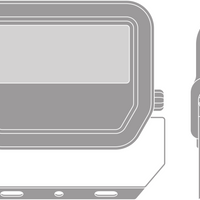 Projecteur LED Aluminium Noir 10.5W 3000K 2400 lumens IP20 IK10 angle de faisceau 120° éclairage extérieur durable