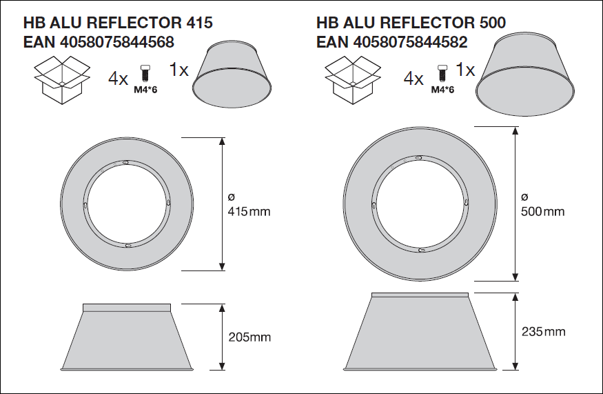 LED Highbay Gen 5 Aluminium Noir 75W 4000K 13200 lumens IP66 gradable 1-10V 70D