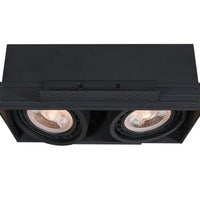 Spot encastré LED noir sans bordure GU10 de Lucide, design sans couture