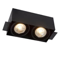 Spot encastré LED noir sans bordure GU10 de Lucide, design sans couture