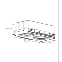 Spot encastré LED noir sans bordure GU10 de Lucide, design sans couture