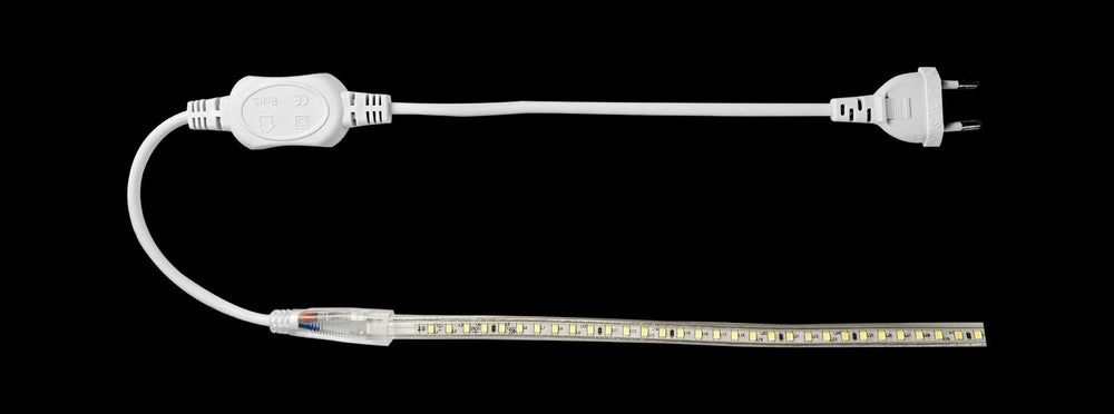 Corde lumineuse LED V1 avec prise EU 230V, 60 LED par mètre, design flexible 9 mm pour une installation facile