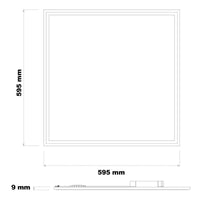 panneau led 60x60cm ip65 résistant à l'humidité 36w 4320 lumen 4000k blanc froid ugr22 opale