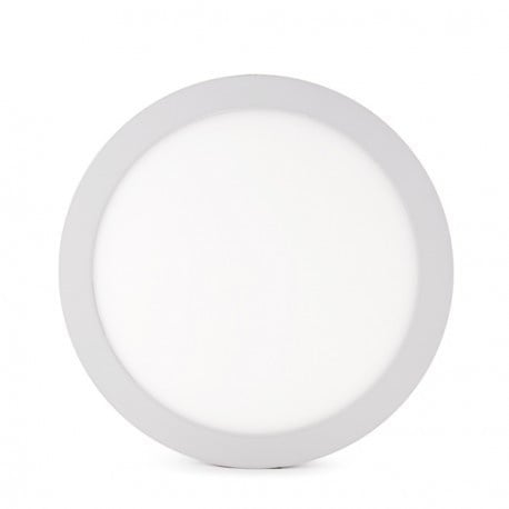 Plafonnier LED Spectrum rond 18W 3000K 1800 lumens IP20 Blanc montage en saillie ou encastré