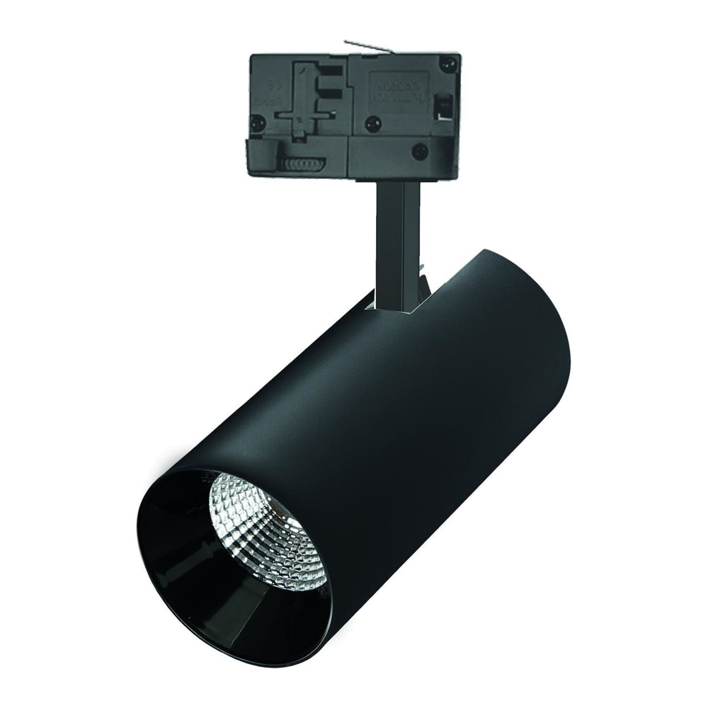 Projecteur sur rail LED Spectrum Noir 3-Phases 25W 4000K 2650 lumens Faisceau 36° IP20 Boîtier en aluminium