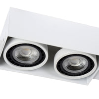 Spot encastré sans cadre Lucide 2xGU10 lampe LED blanche IP20