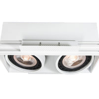 Spot encastré sans cadre Lucide 2xGU10 lampe LED blanche IP20