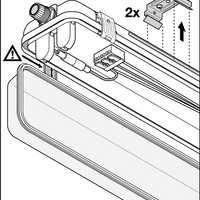 LED waterproof mounting batten, moisture-resistant housing for 1x150cm LED tube, durable performance