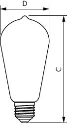 Philips MASTER Value Ampoule LED Décorative E27 ST64 4W 1800K Verre Ambré Gradable