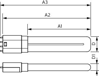Philips CorePro LED PLL 8W 3000K 960 lumens 2G11 4P tube en verre dépoli EM secteur 220-240V