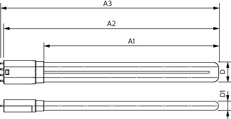 Philips CorePro LED PLL Mains 24W 4000K 3400 lumens 2G11 Blanc Froid non gradable tube en verre