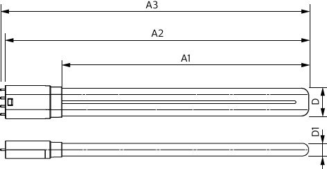 Philips CorePro LED PLL 16.5W 4000K 2100 lumens tube 2G11 Blanc Froid compatible EM/Mains