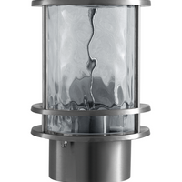 Applique murale d’extérieur Ledvance ENDURA Classic Post Up E27, corps en acier inoxydable, diffuseur en verre transparent, IP44