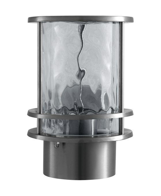 Applique murale d’extérieur Ledvance ENDURA Classic Post Up E27, corps en acier inoxydable, diffuseur en verre transparent, IP44