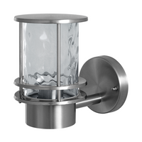 Applique murale d’extérieur Ledvance ENDURA Classic Post Up E27, corps en acier inoxydable, diffuseur en verre transparent, IP44