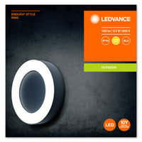 Applique et plafonnier LED Ledvance ENDURA Style Ring 13.5W 3000K 480 lumens Gris Foncé IP44 IK07