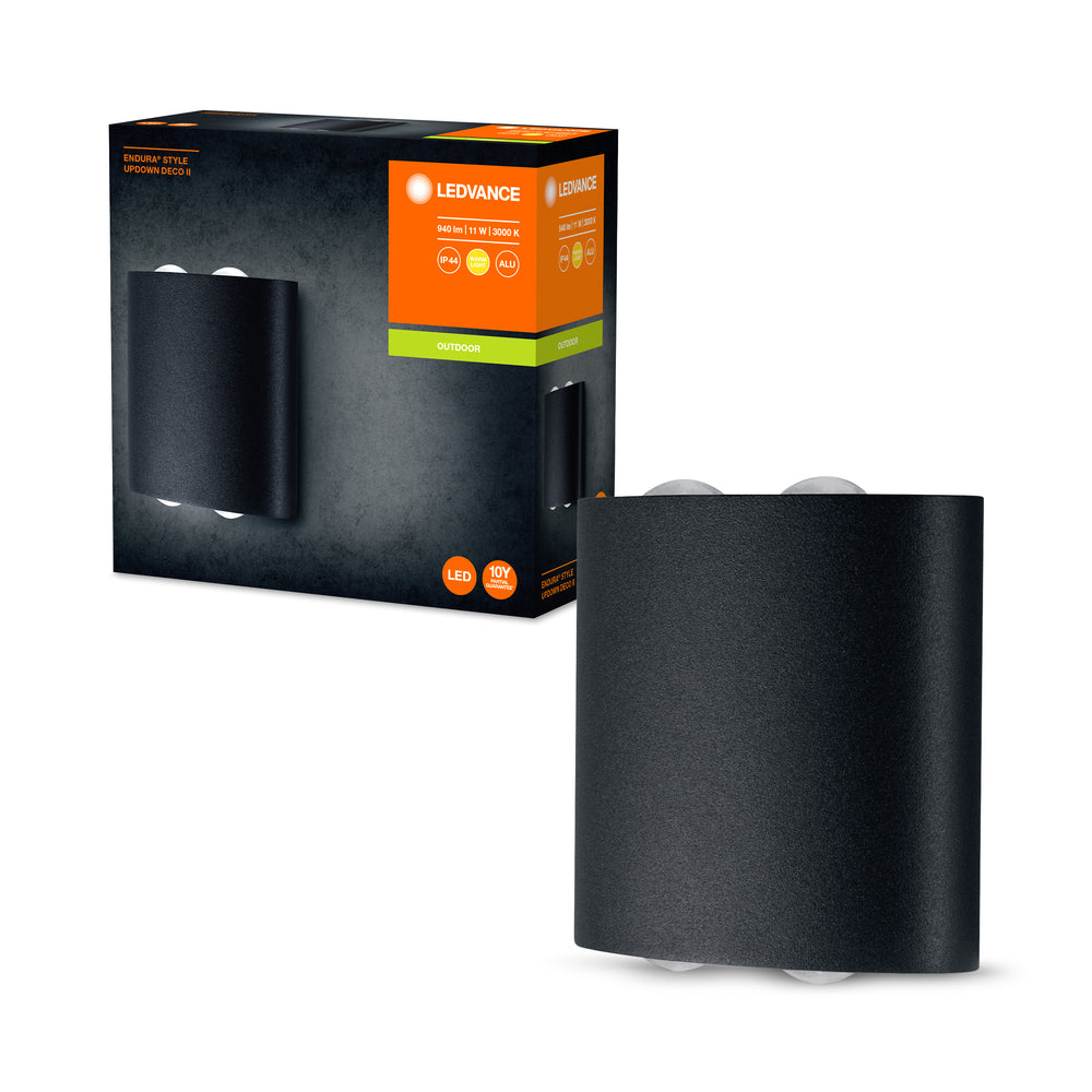 Applique murale LED Ledvance ENDURA Style UpDown Deco II 11W 3000K Gris Foncé IP44 éclairage extérieur